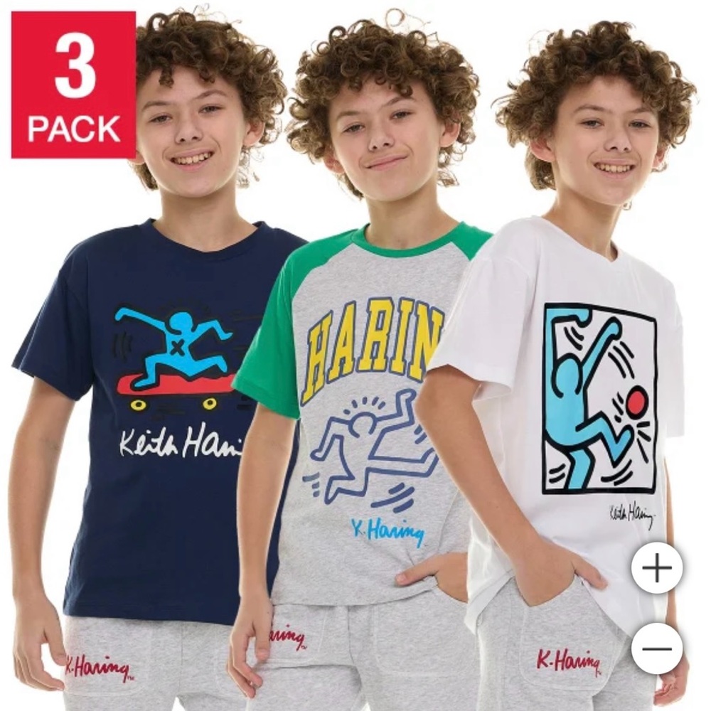 NWT Keith Haring kids Graphic T-Shirt 3-Pack